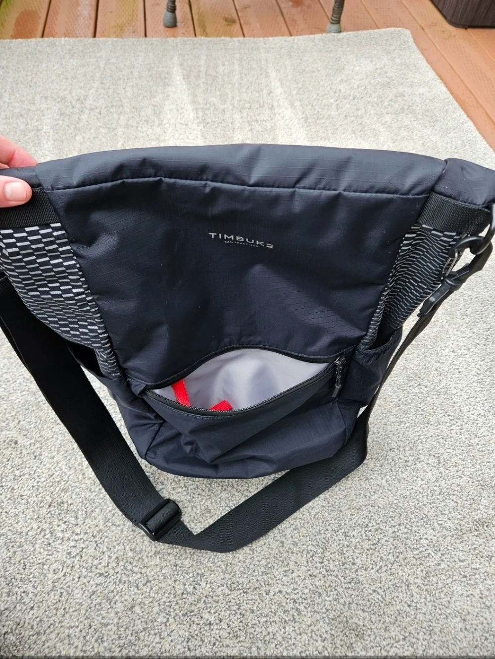 Timbuk2 Lightweight Pannier Bag Jet Black Commuter Messenger Backpack Waterproof